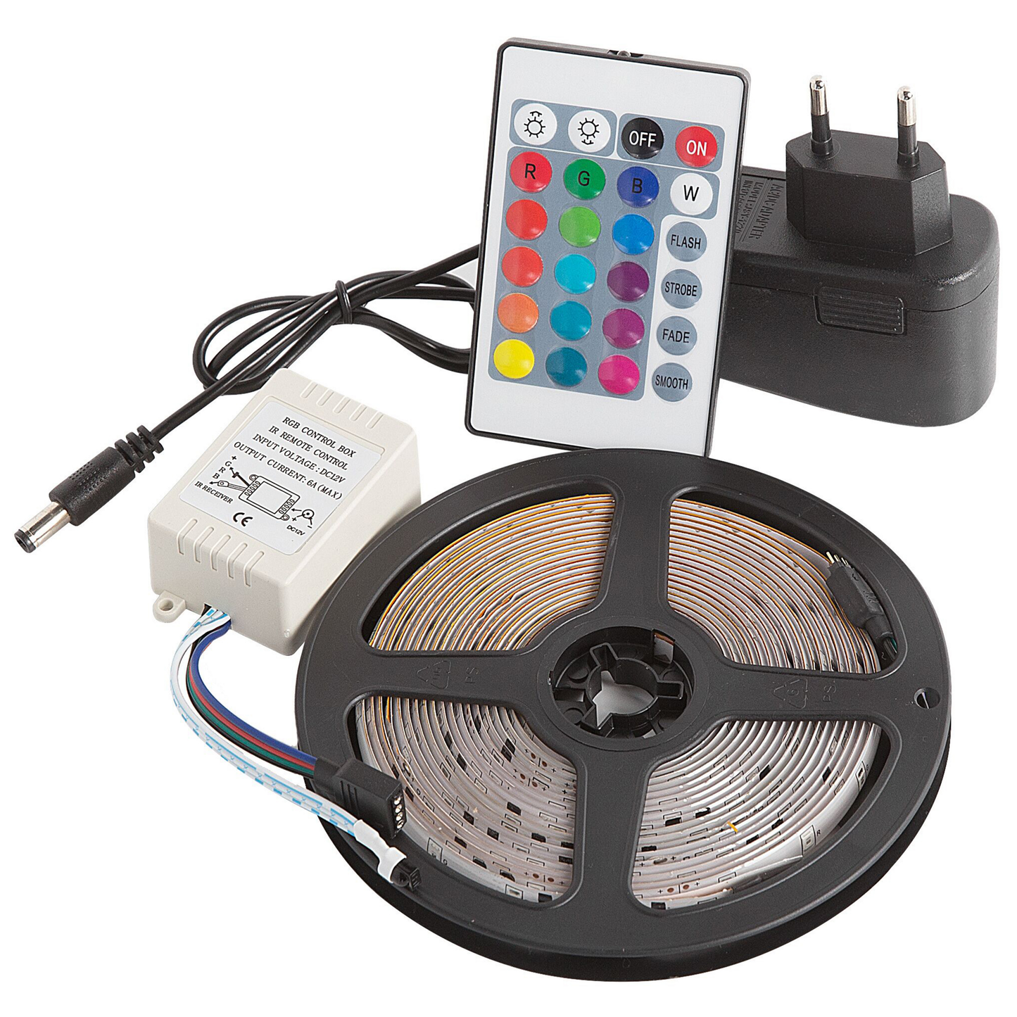 Wasserbett mit LED Echtleder NANTES 140 x 200 cm Cremeweiss