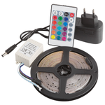 Wasserbett mit LED Echtleder NANTES 140 x 200 cm Cremeweiss