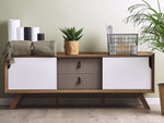 TV-Möbel ACTON Braun / Weiss