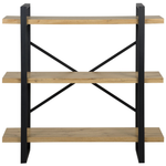 Bücherregal mit 3 Fächern TIMBER 111 cm Hellbraun