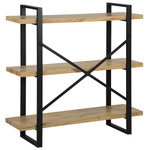 Bücherregal mit 3 Fächern TIMBER 111 cm Hellbraun