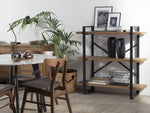 Bücherregal mit 3 Fächern TIMBER 111 cm Dunkelbraun