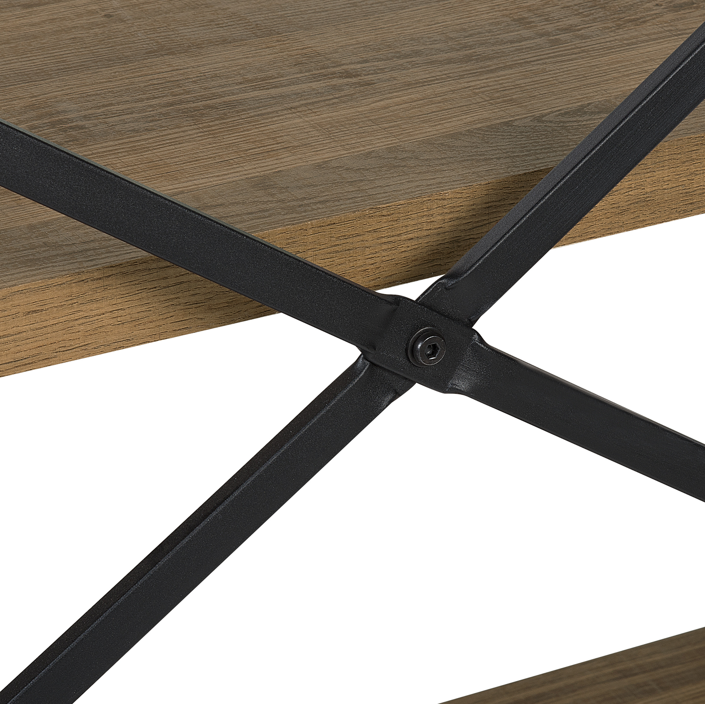 Bücherregal mit 3 Fächern TIMBER 111 cm Dunkelbraun