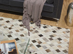 Teppich Kuhfell mehrfarbig 160 x 230 cm Patchwork Kurzflor HIRKA