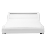 Wasserbett Kunstleder weiss 140 x 200 cm mit LED-Beleuchtung AVIGNON