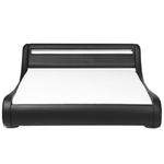Wasserbett Kunstleder schwarz 140 x 200 cm mit LED-Beleuchtung AVIGNON