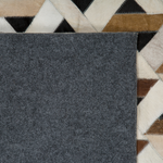 Teppich Leder braun / grau 160 x 230 cm Patchwork Kurzflor TUGLU