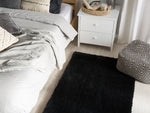 Teppich schwarz 80 x 150 cm Shaggy EVREN