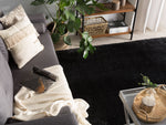 Teppich schwarz 140 x 200 cm Shaggy EVREN