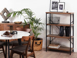 Bücherregal mit 3 Fächern BRISBANE 122 cm Dunkelbraun