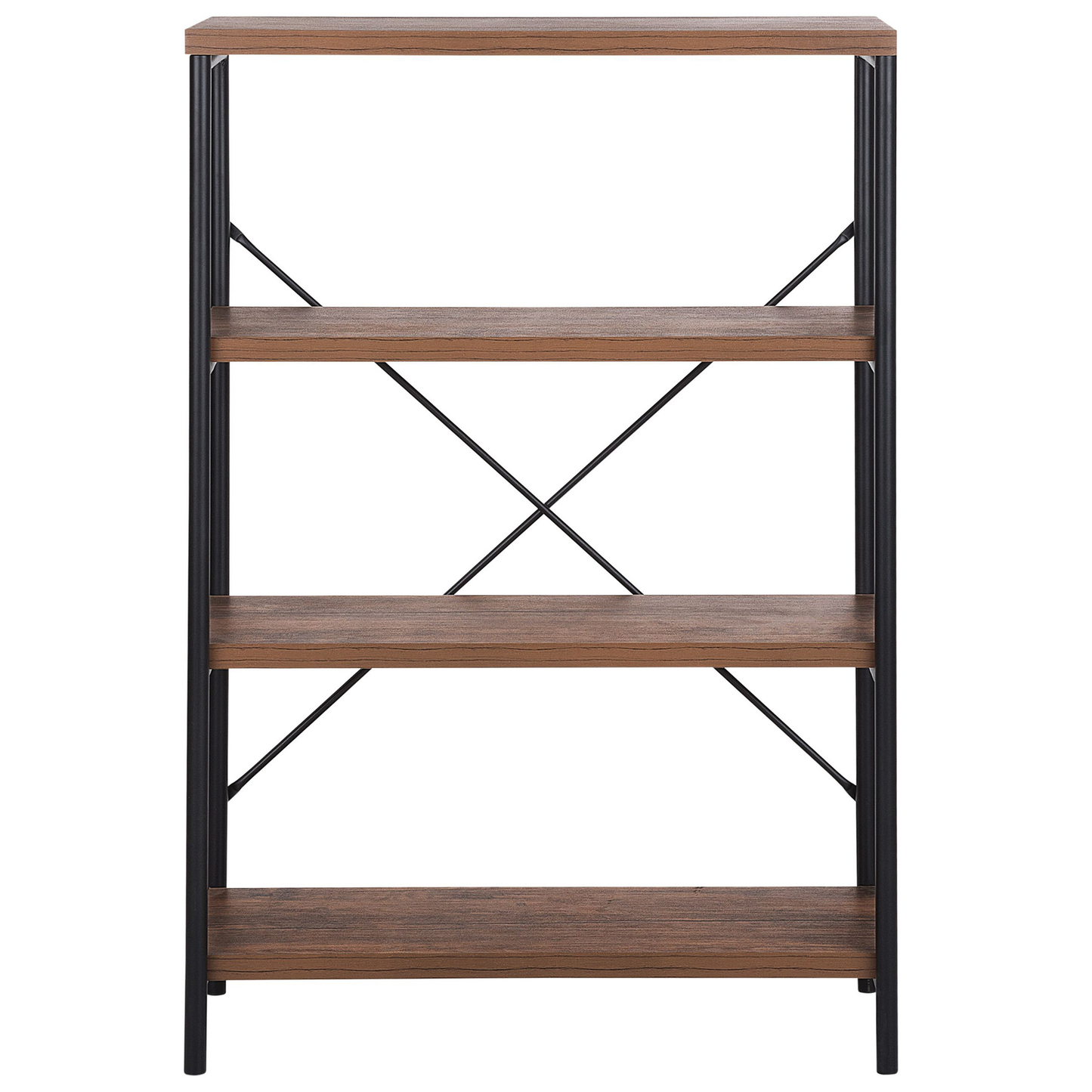 Bücherregal mit 3 Fächern BRISBANE 122 cm Dunkelbraun