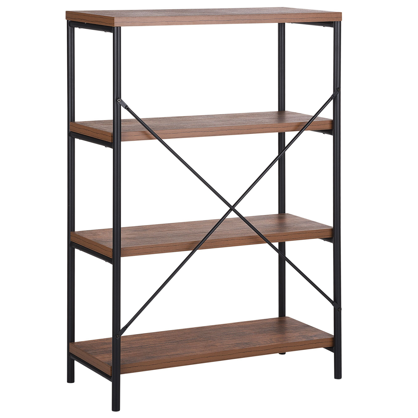 Bücherregal mit 3 Fächern BRISBANE 122 cm Dunkelbraun