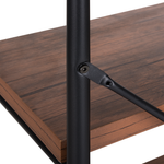 Bücherregal mit 3 Fächern BRISBANE 122 cm Dunkelbraun