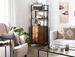 Bücherschrank TIFTON 158 cm Dunkelbraun