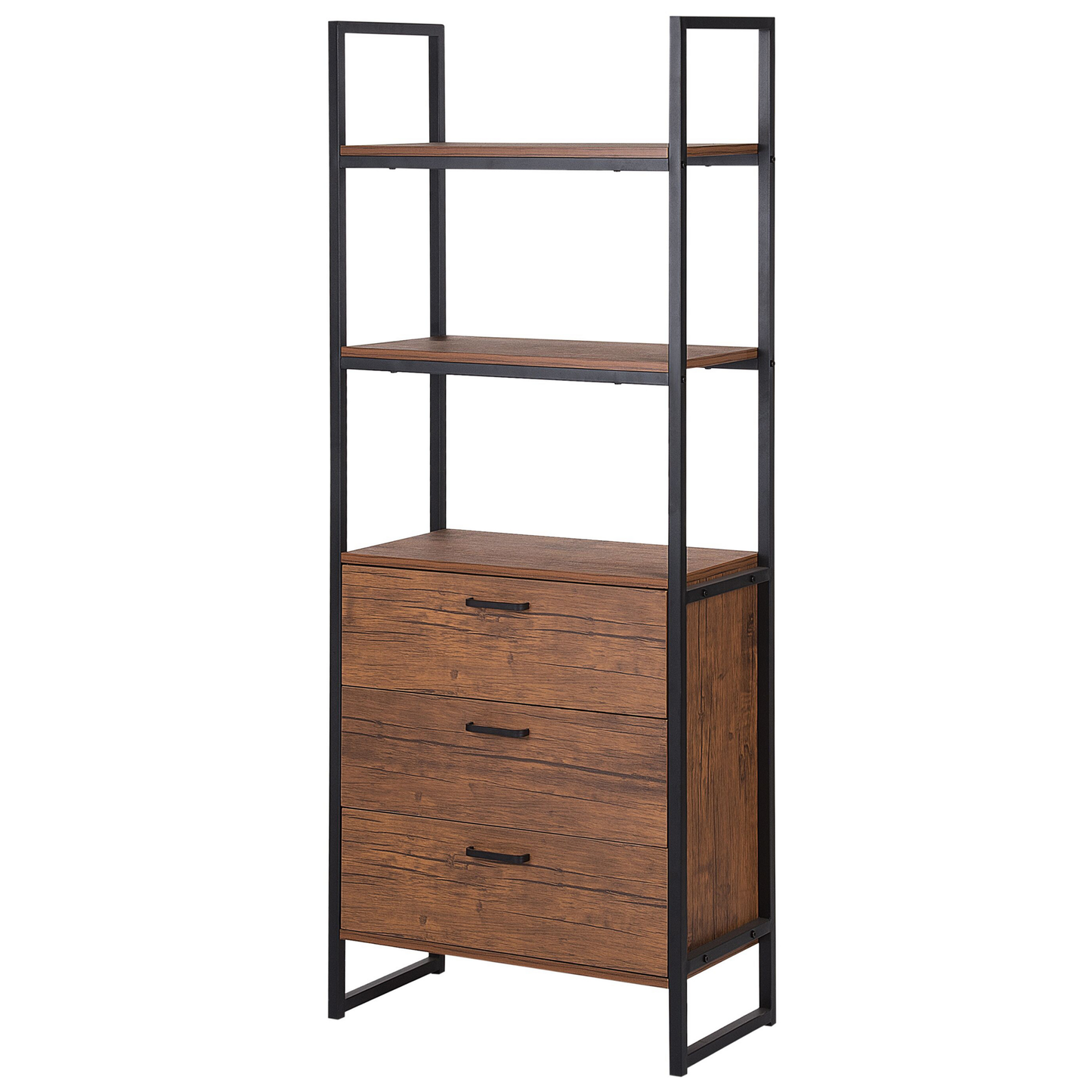 Bücherschrank TIFTON 158 cm Dunkelbraun