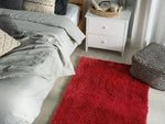 Teppich rot 80 x 150 cm Shaggy EVREN