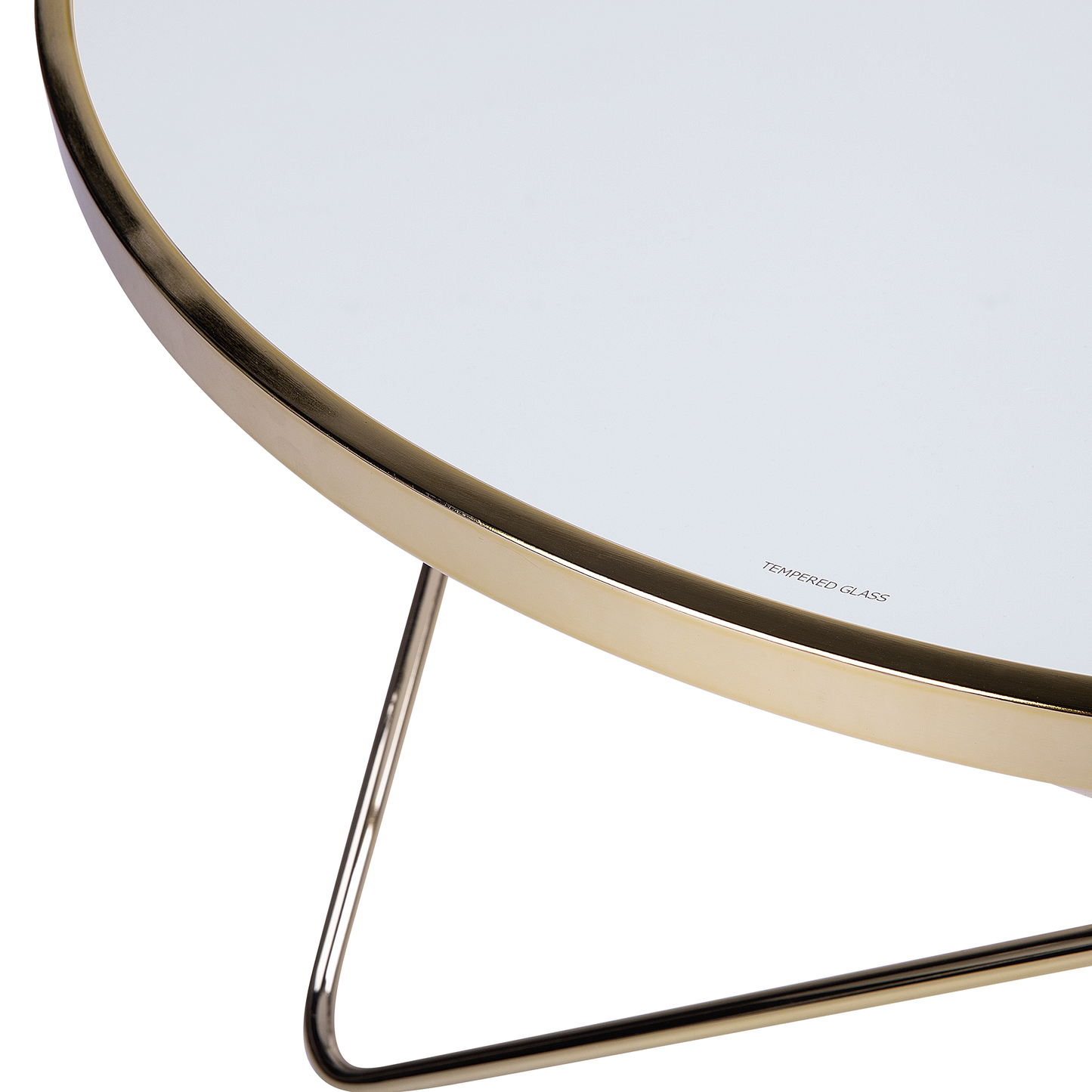 Couchtisch weiss / gold ⌀ 80 cm MERIDIAN II