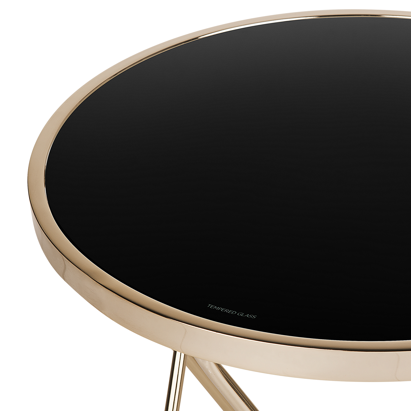 Beistelltisch schwarz / gold ⌀ 50 cm MERIDIAN II