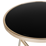 Beistelltisch schwarz / gold ⌀ 50 cm MERIDIAN II