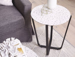 Beistelltisch Terrazzo Optik / schwarz ? 50 cm VALERA