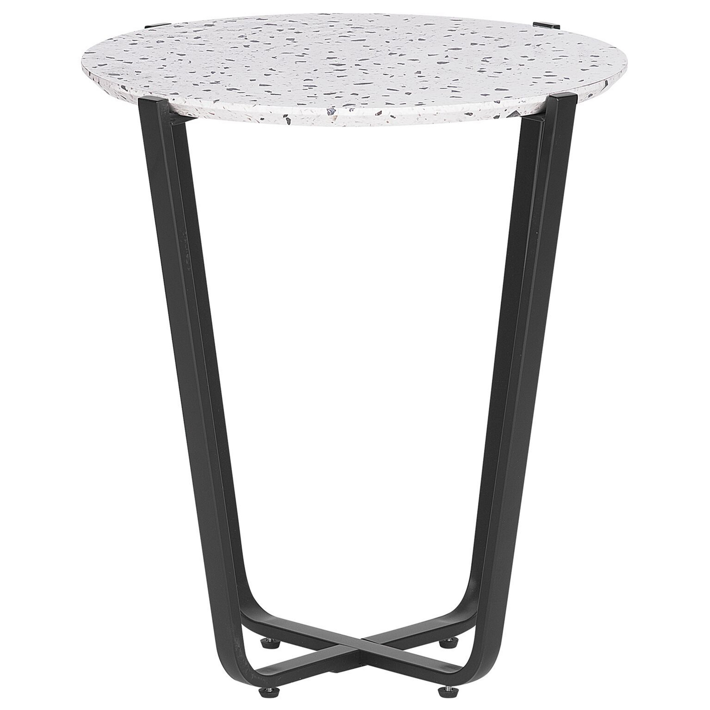 Beistelltisch Terrazzo Optik / schwarz ? 50 cm VALERA