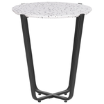 Beistelltisch Terrazzo Optik / schwarz ? 50 cm VALERA