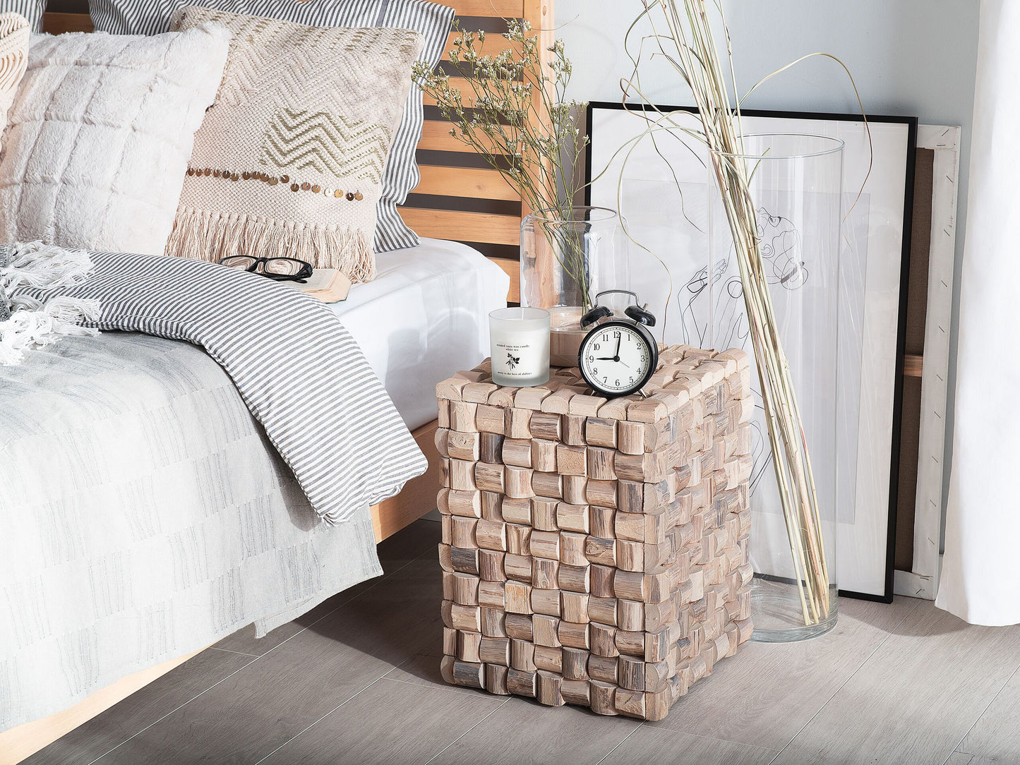 Beistelltisch CAJEME Teakholz Hellbraun