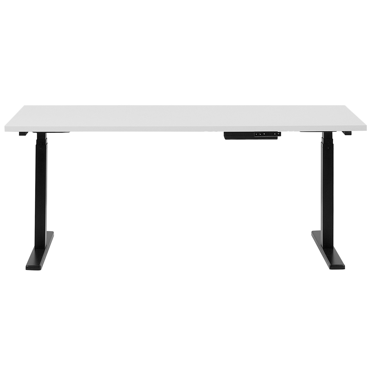 Höhenverstellbarer Schreibtisch Elektrisch 130 x 72 cm Weiss DESTIN Verschiedene Größen