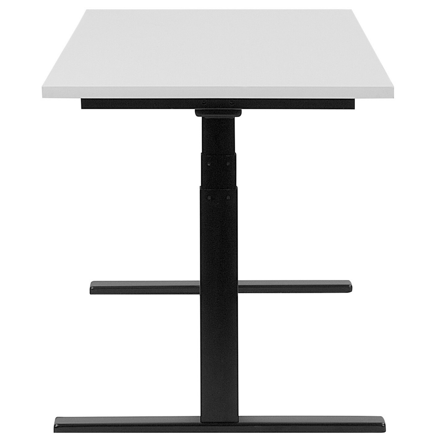 Höhenverstellbarer Schreibtisch Elektrisch 130 x 72 cm Weiss DESTIN Verschiedene Größen