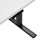 Höhenverstellbarer Schreibtisch Elektrisch 130 x 72 cm Weiss DESTIN Verschiedene Größen