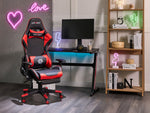 Gaming Stuhl drehbar VICTORY Kunstleder Rot