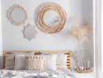 Wandspiegel BURGIS 75 cm 75 cm Rattan Naturfarben