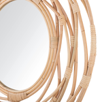 Wandspiegel BURGIS 75 cm 75 cm Rattan Naturfarben