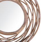 Wandspiegel BURGIS 75 cm 75 cm Rattan Sandbeige