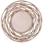 Wandspiegel BURGIS 75 cm 75 cm Rattan Sandbeige