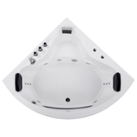 Whirlpool Badewanne weiss Eckmodell mit LED 190 x 140 cm TOCOA