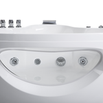 Whirlpool Badewanne weiss Eckmodell mit LED 190 x 140 cm TOCOA