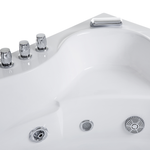 Whirlpool Badewanne weiss Eckmodell mit LED 190 x 140 cm TOCOA