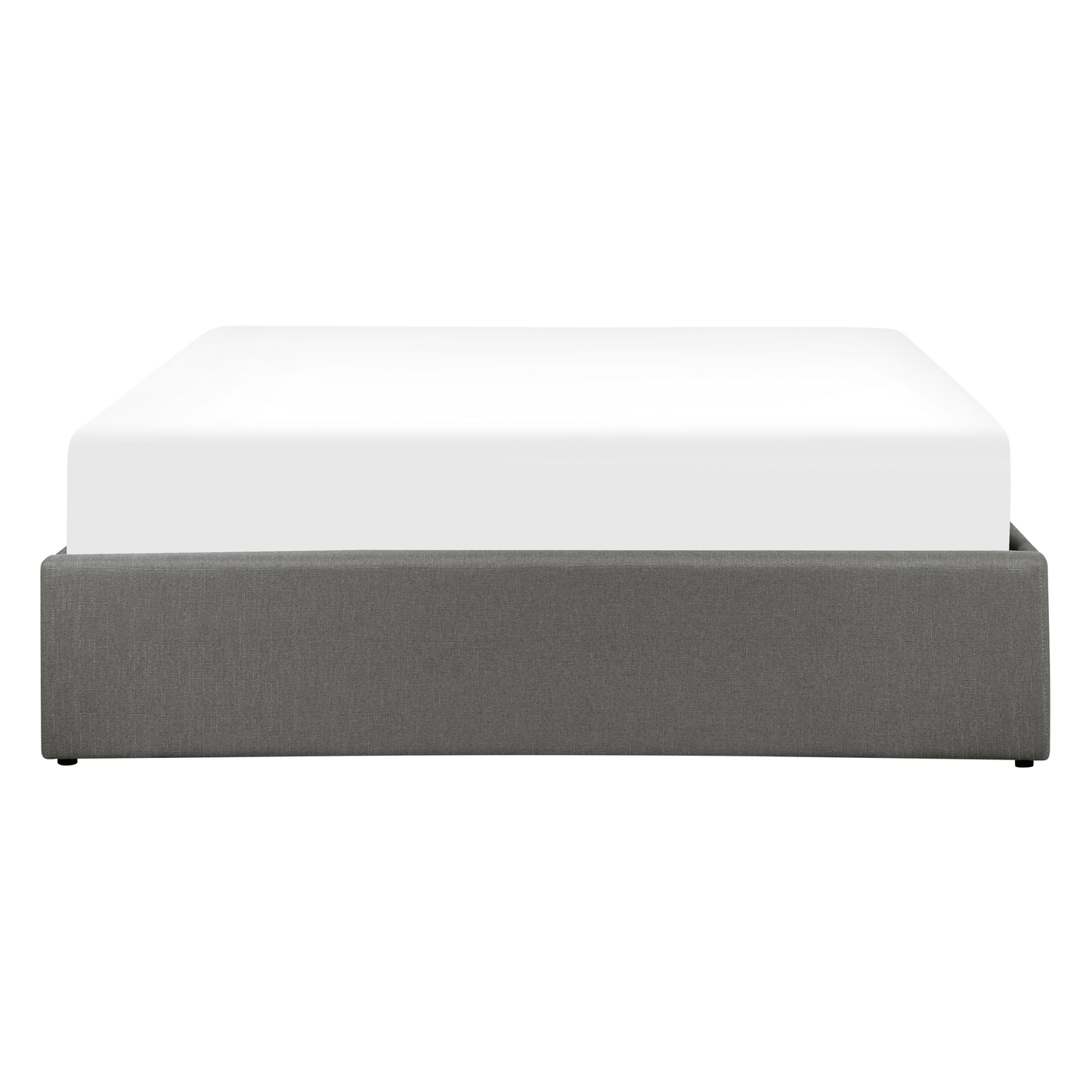 Bett mit Stauraum Stoff DINAN 140 x 200 cm Dunkelgrau