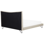 Bett mit Lattenrost Stoff LANNION 180 x 200 cm Hellbeige