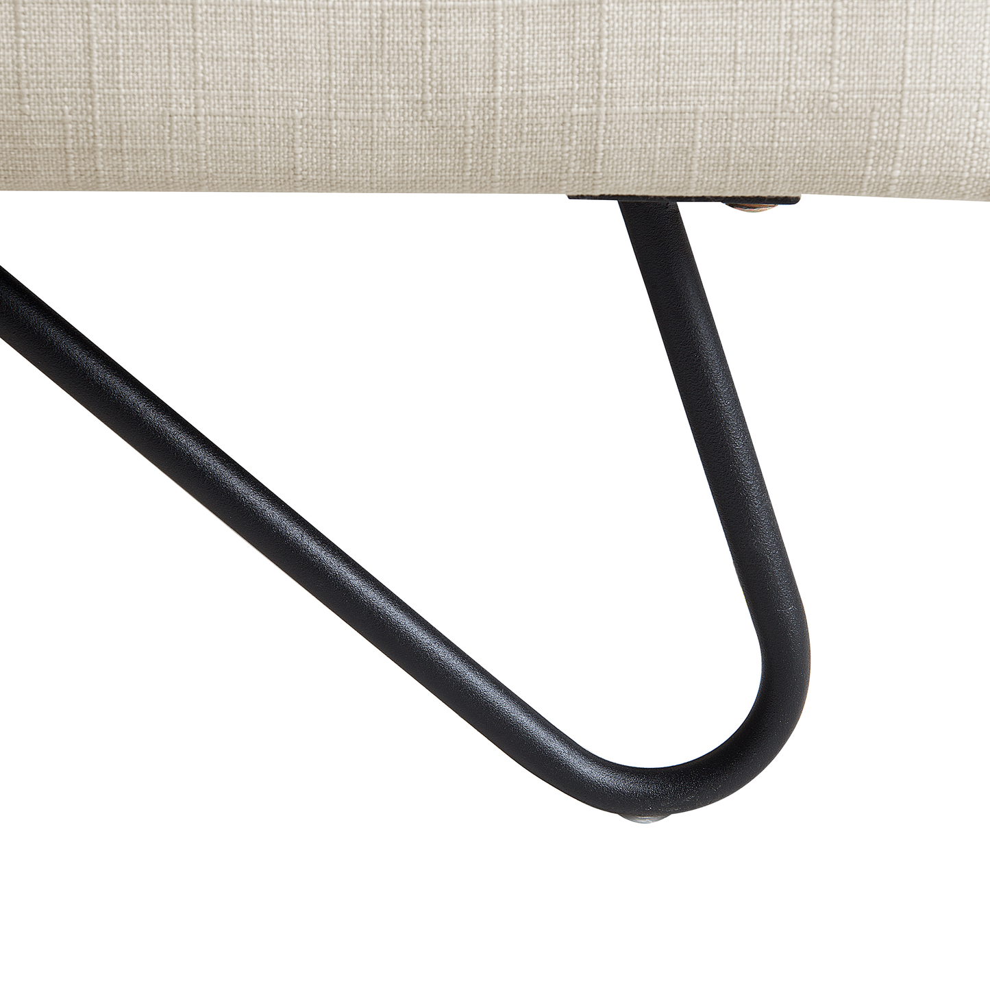 Bett mit Lattenrost Stoff LANNION 180 x 200 cm Hellbeige