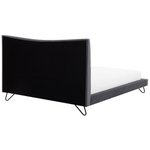 Bett mit Lattenrost Samtstoff LANNION 180 x 200 cm Dunkelgrau