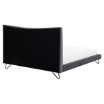 Bett mit Lattenrost Samtstoff LANNION 160 x 200 cm Dunkelgrau