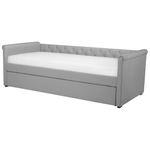Ausziehbett Stoff LIBOURNE 90 x 200 cm Hellgrau
