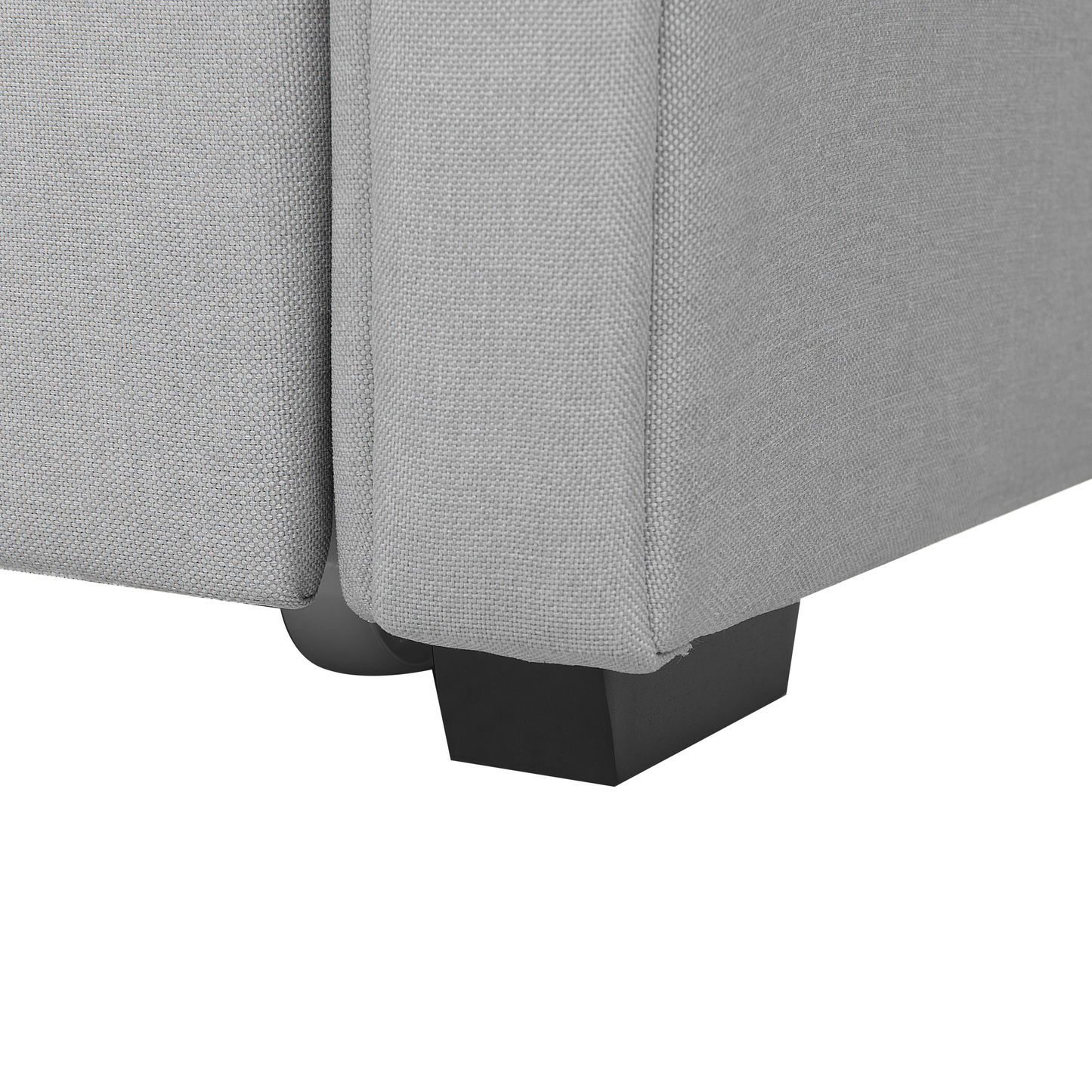 Ausziehbett Stoff LIBOURNE 90 x 200 cm Hellgrau