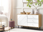 Sideboard PALMER 77 cm Holzoptik Braun / Weiss
