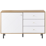 Sideboard PALMER 77 cm Holzoptik Braun / Weiss