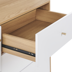 Sideboard PALMER 77 cm Holzoptik Braun / Weiss