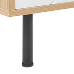 Sideboard PALMER 77 cm Holzoptik Braun / Weiss