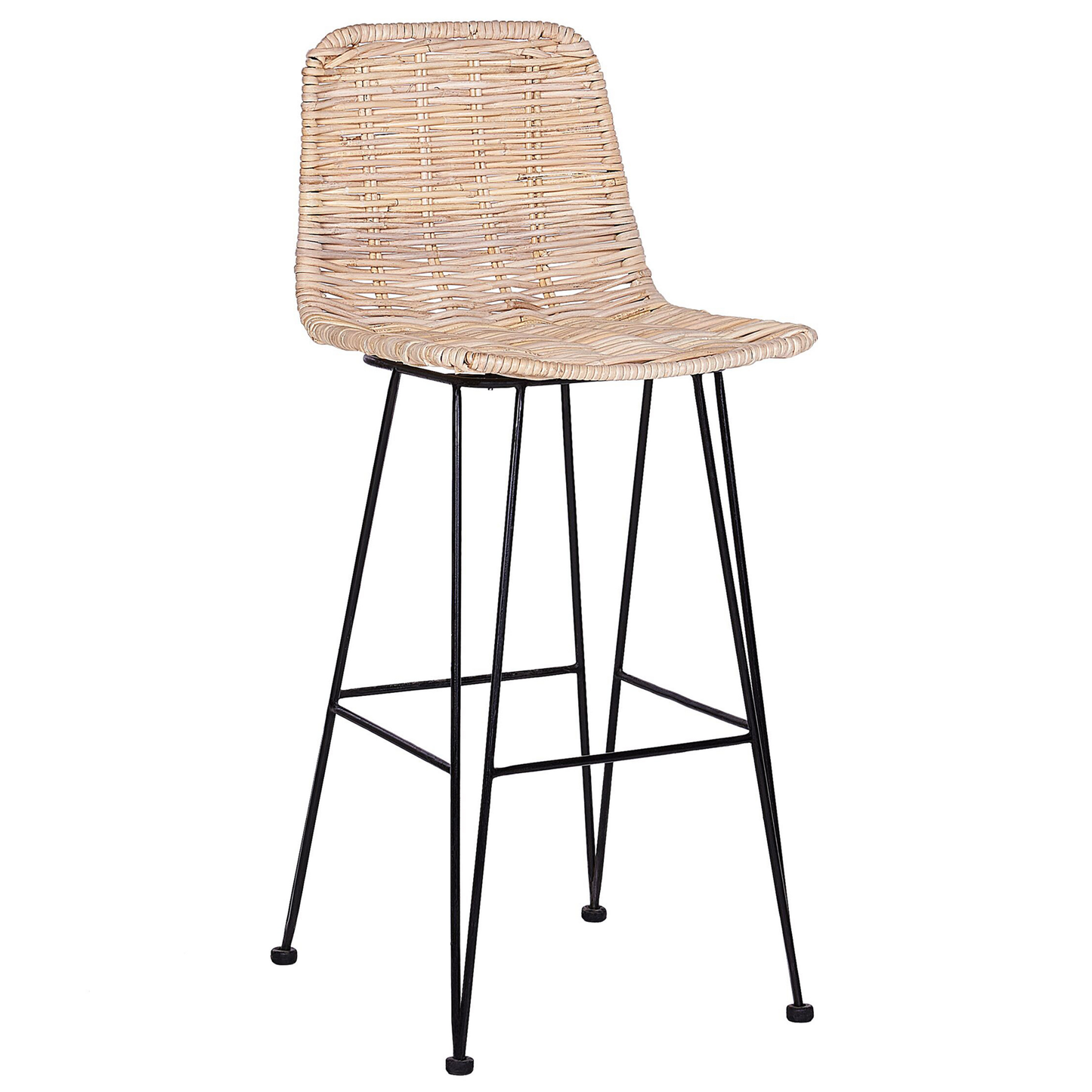 Set mit 2 Barstühlen CASSITA Rattan Naturfarben